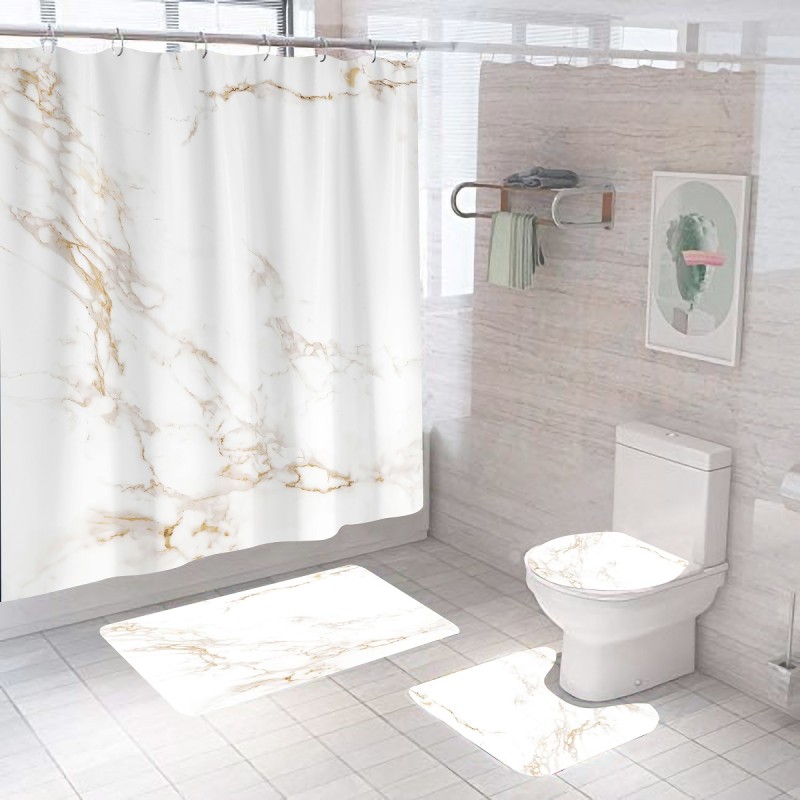 Shower Curtain Factory - Wholesale Marble Printing 4PCS
