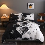 Comforter Set Factory - 3D Heart Flower Printed 4pcs