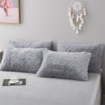 Bed Sheet Factory - Warm Winter Faux Fur Velvet Bedsheet
