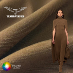 Women Dress Fabric Supplier - 310GSM Polyester Spandex Brown