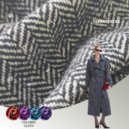 Wool Suit Fabric Factory - 410GSM Polyester Woven Soft