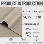 Modal Fabric Supplier - 320GSM Double Rib Knit Stretch