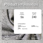 Baby Twill Fabric Factory - Rayon Polyester 240gsm Blended