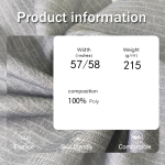 Recycling Fabric Manufacturer - 215GSM Yarn Dyed Solid