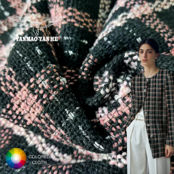 Plaid Fabric Supplier - 375GSM Jacquard Rayon Polyester