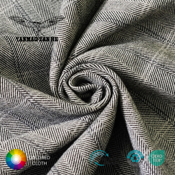 Recycled Fabric Manufacturer - 300GSM Blended Herringbone