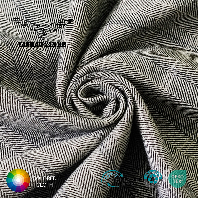 Recycled Fabric Manufacturer - 300GSM Blended Herringbone