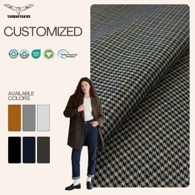 TR Fabric Supplier - Polyester Rayon Houndstooth Soft