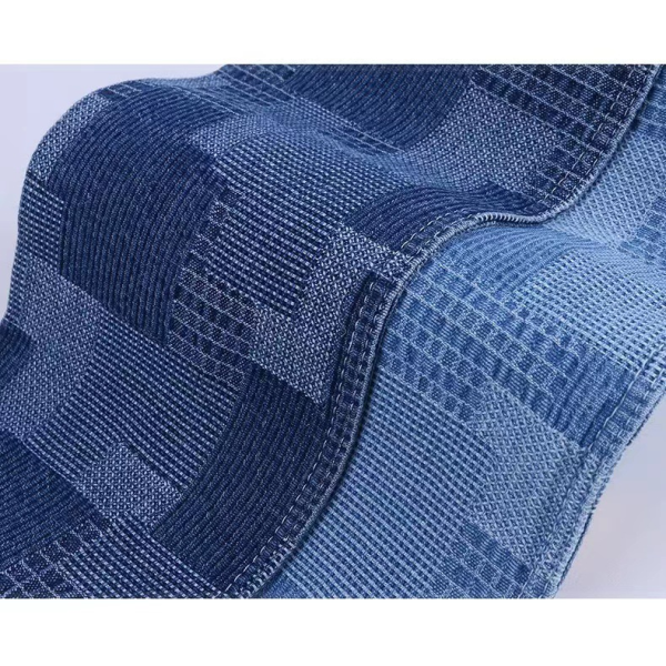 Jacquard Denim Supplier - Twill Washed Plaid Pattern