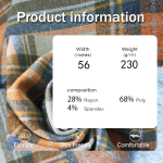 Plaid Fabric Factory - 230GSM Polyester Rayon Spandex