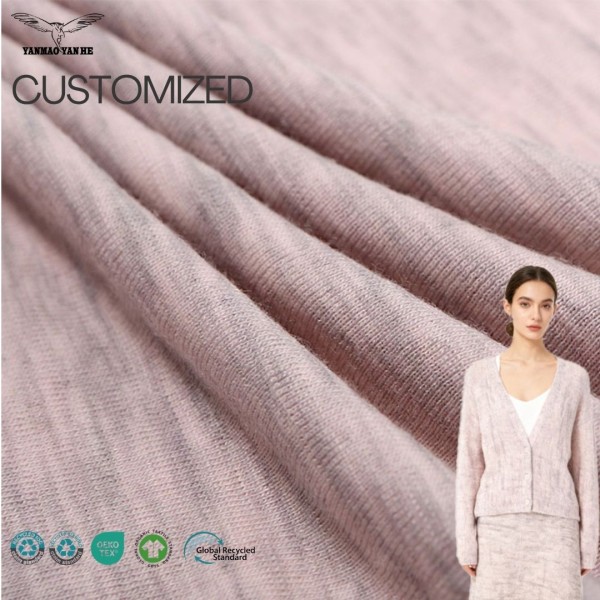 Wool Rib Fabric Supplier - 100% Wool 1x1 Soft Stretch