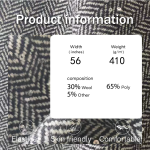 Wool Suit Fabric Factory - 410GSM Polyester Woven Soft