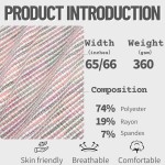 Rainbow Fabric Supplier - 360GSM Polyester Rayon Spandex