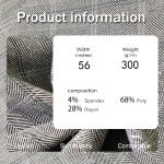 Recycled Fabric Manufacturer - 300GSM Blended Herringbone