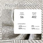 Acrylic Fabric Supplier - 402GSM Heavy-Weight Herringbone