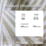 Cashmere Fabric Manufacturer - 570GSM Wool Cashmere Blended