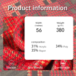 Acrylic Fabric Manufacturer - 380GSM Heavyweight Plaid Twill