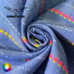 Polyester Cotton Fabric Manufacturer - 96GSM Twill Stripe Blended