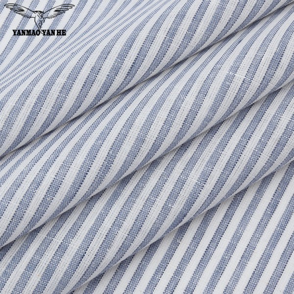 Stripe Linen Fabric Manufacturer - 155GSM Yarn Dyed Lightweight