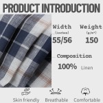 Plaid Linen Fabric Manufacturer - 100% Linen 150GSM Check