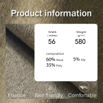 Poly Alpaca Fabric Supplier - 580GSM Soft Warm Solid