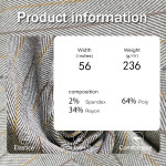 Herringbone Fabric Factory - 236GSM Recycled Blended