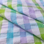 Check Fabric Manufacturer - 118GSM Polyester Cotton Colorful