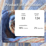 Synthetic Fabric Factory - 124GSM Cotton Spandex Twill