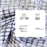 Jacquard Fabric Factory - 380GSM Cotton Jacquard White