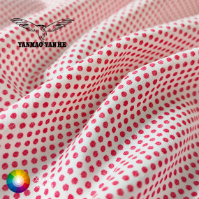 Printed Fabric Manufacturer - 80GSM Red Dot Printed Cotton