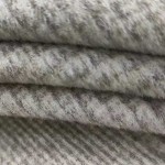 Wool Fabric Supplier - 590GSM Grey Striped Winter Coat
