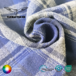 Woven Fabric Manufacturer - 370GSM Twill Stretch Plaid