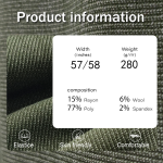 Print on Fabric Supplier - 280GSM Spandex Polyester Wool