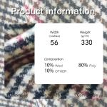 Woolen Fabric Manufacturer - 330GSM Heavy Weight Check