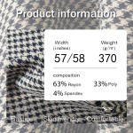 HoundStooth Fabric Supplier - 370GSM Polyester Rayon Spandex
