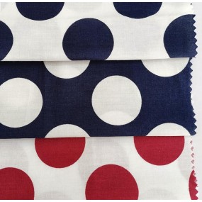 Organic Cotton Fabric Manufacturer - Big Polka Dots Woven