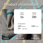 Herringbone Fabric Supplier - 280GSM Blended Woven Stretch