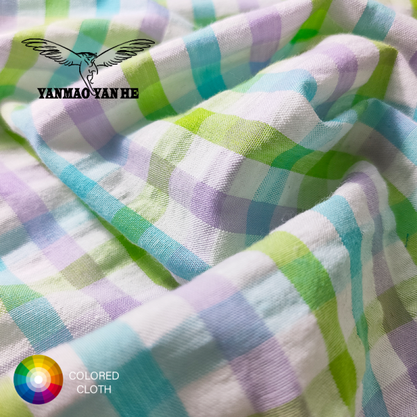 Check Fabric Manufacturer - 118GSM Polyester Cotton Colorful