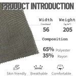 Twill Fabric Factory - 205GSM Polyester Rayon TR