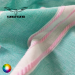 Printed Fabric Manufacturer - Green Pink Striped Cotton