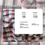 Check Fabric Supplier - 155GSM Rayon Polyester Lightweight