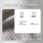 Wool Fabric Supplier - 590GSM Grey Striped Winter Coat