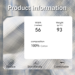 Cotton Fabric Factory - 93GSM Lightweight Soft Check