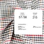Recycling Fabric Manufacturer - 215GSM HoundStooth TR