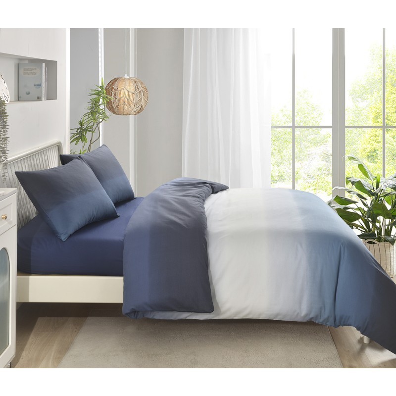 Bed Linens Set Manufacturer - Wholesale White Sky Blue Gradient