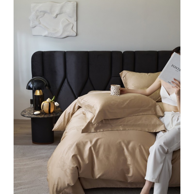 Bed Sheets Set Manufacturer - High Quality Solid Color Jacquard