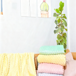 Baby Blanket Supplier - Cartoon Print Cotton Minky Dot