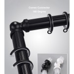 Aluminum Drapes Pipe Supplier - Black Poles L U Window