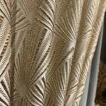 Gold Jacquard Curtain Manufacturer - High-End Fan-Shaped Relief