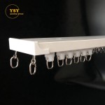 Curtain Bar Supplier - White Double Straight Aluminum Track